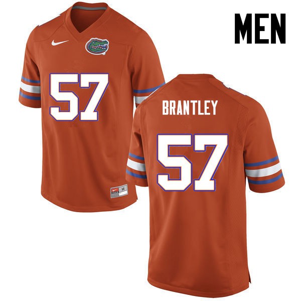 Florida Gators Men #57 Caleb Brantley College Football Jersey Orange